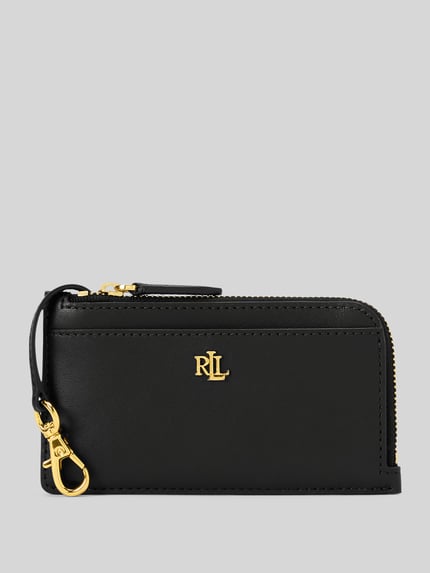 Lauren Ralph Lauren Portemonnee voor kleingeld van echt leer Zwart - 1