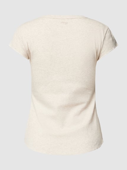 Sloggi T-shirt z prążkowaniem model ‘Go Ribbed’ Jasnoszary melanż 3