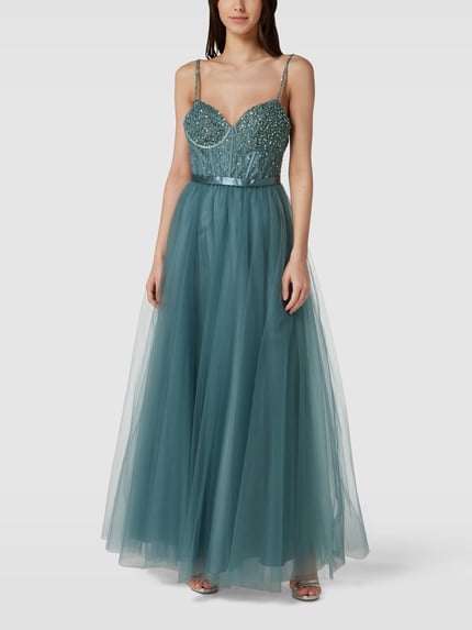 Laona Abendkleid mit Herz-Ausschnitt Schilf 1