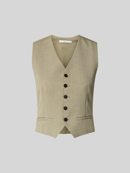 kamizelka o kroju slim fit z dekoltem w serek Shop The Look MANNEQUINE