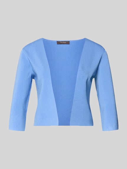 Produktfoto, Bolero mit 3/4-Arm von Vera Mont aus blauem Viskose-Mix mit Stretch, körpernahe Passform und offener Vorderseite
