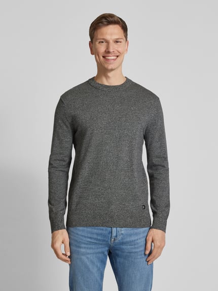 Tom Tailor Denim Regular Fit Strickpullover aus Baumwolle Anthrazit 4