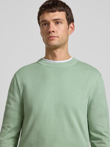 Tom Tailor Denim Regular Fit Strickpullover aus Baumwolle Mint 3