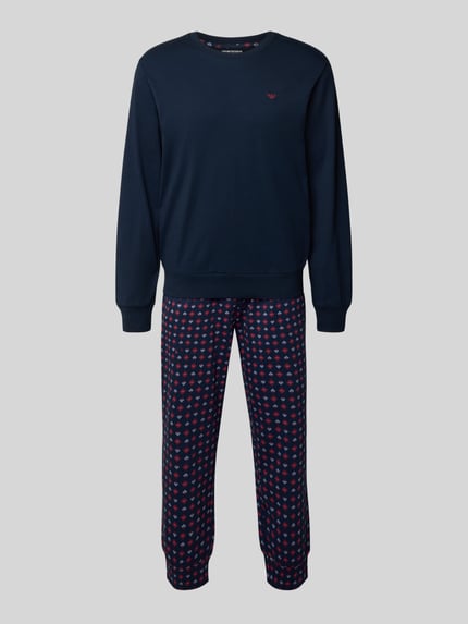Emporio Armani Pyjama mit Logo-Stitching Marine 1