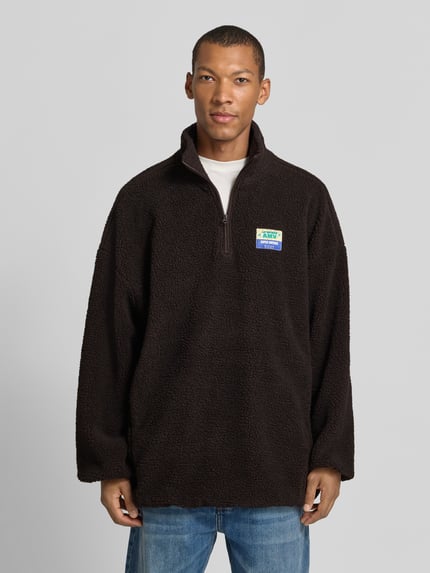 American Vintage Kurtka z motywem misia z naszywką z logo model 'HOKTOWN' Ciemnobrązowy 4
