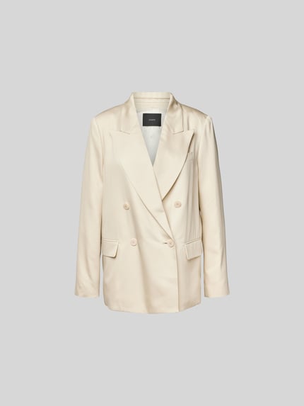 Joseph relaxed fit blazer met wol Ecru - 2