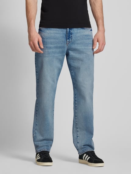 REVIEW Jeansy o kroju baggy z dodatkiem streczu Niebieski 4