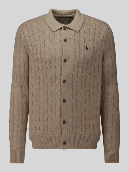 Polo Ralph Lauren Regular Fit Strickjacke aus reiner Baumwolle Beige 2