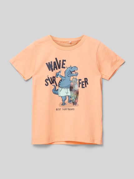 NAME IT T-Shirt mit Motiv-Print Apricot 1