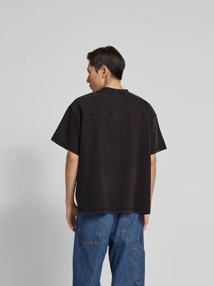 WON HUNDRED T-shirt met labelstitching Zwart - 5