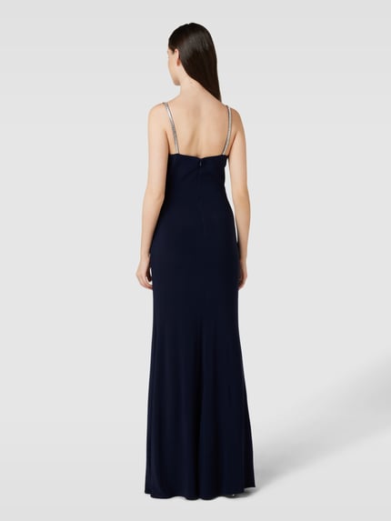 LUXUAR FASHION Abendkleid in Wasserfalloptik Marine 5