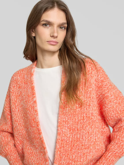 American Vintage Regular Fit Cardigan mit Alpaka-Anteil Orange Melange 3