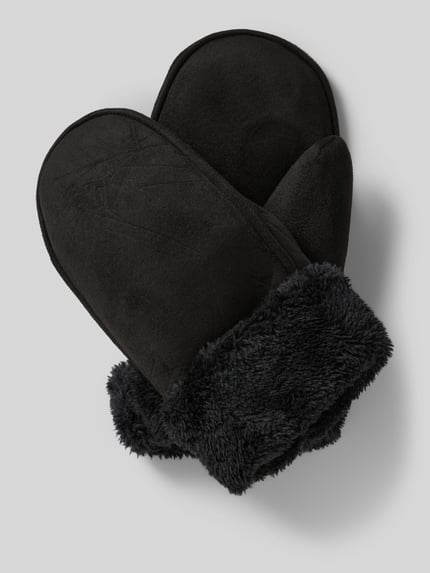 EEM Handschuhe mit Futter aus Kunstfell Black 1