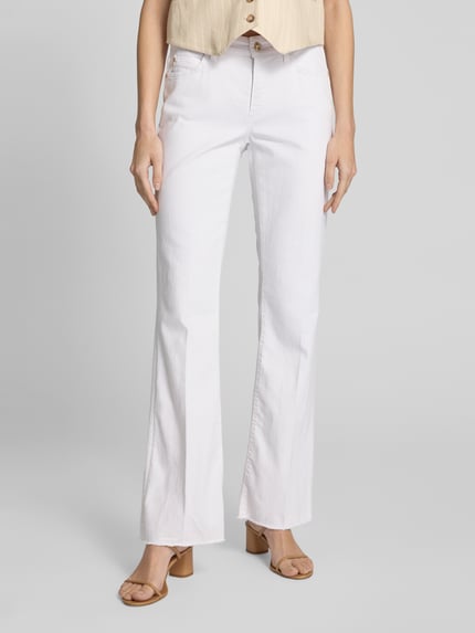 CAMBIO Bootcut Jeans im 5-Pocket-Design Modell 'PARIS' Weiss 4