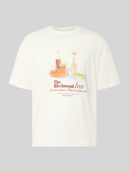 T-Shirt mit Rundhalsausschnitt Shop The Look MANNEQUINE