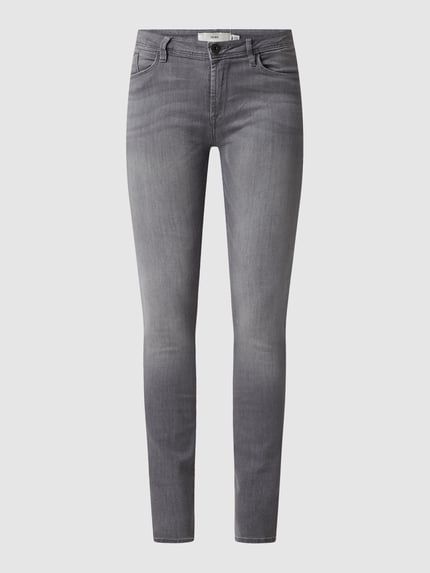 ICHI Skinny fit jeans met stretch, model 'Erin Izaro' Lichtgrijs - 2
