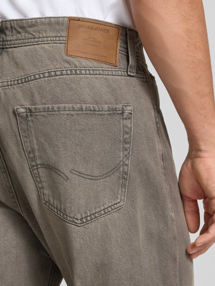 JACK & JONES Jeansy o kroju straight fit z 5 kieszeniami model ‘Alex’ Jasnoszary 3