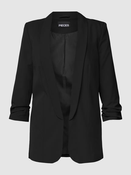 PIECES Regular Fit Longblazer mit Viskose-Anteil Modell 'BOSELLA' Black 2