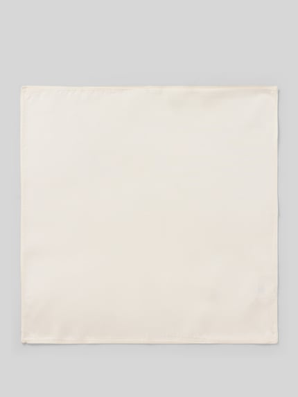 Produktfoto, Einstecktuch aus Seide von MONTI, quadratisch, Two-Tone-Optik, Steppnähte, creme, glatte Textur, 28 cm x 28 cm