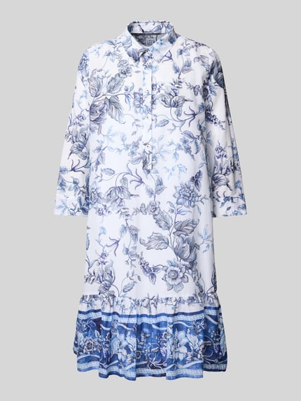 Emily Van den Bergh Minikleid mit Hemdblusenkragen Weiss 2