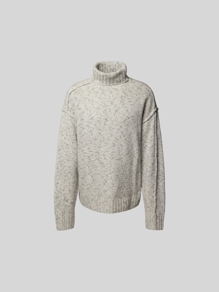 WON HUNDRED Oversized Rollkragenpullover aus Lanawoll-Mix Hellgrau 2