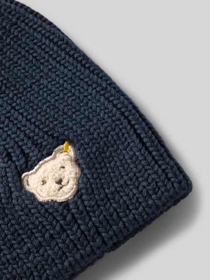 Steiff Strickmütze mit Motiv-Stitching Marine 2