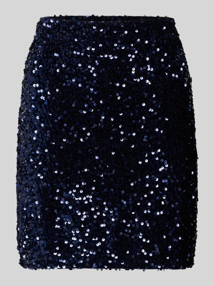 Apricot Minirok met pailletten Marineblauw - 2