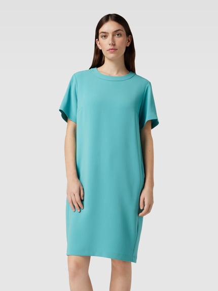 BOSS T-Shirt-Kleid mit Rundhalsausschnitt Modell 'DAGANA' Helltuerkis 4