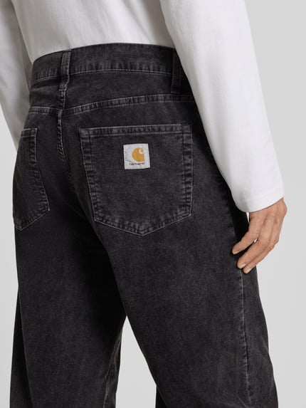 Carhartt Work In Progress Straight Fit Jeans in Cord-Optik Modell 'Aaron' Black 3