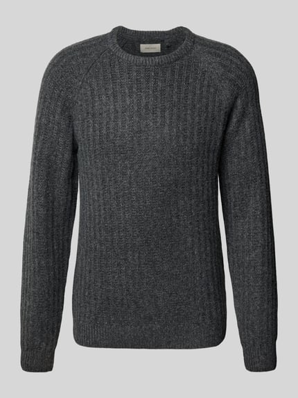 Blend Regular Fit Strickpullover mit Woll-Anteil Modell 'DEXTER' Anthrazit 2