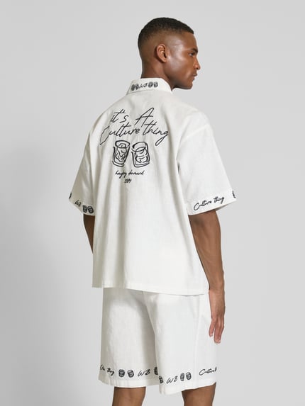 WOODBIRD Freizeithemd aus Leinen-Baumwoll-Mix Modell 'Wang' Offwhite 5