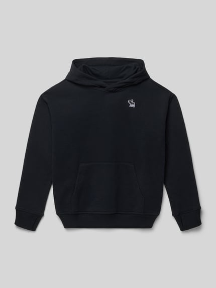 Productfoto, Hoodie met Label-Stitching en kangoeroezak van Abercrombie&Fitch, katoenmix, regular fit, zwart, geen persoon zichtbaar
