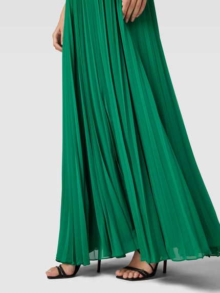 Mascara Jurk met spaghettibandjes en effen design Groen - 3