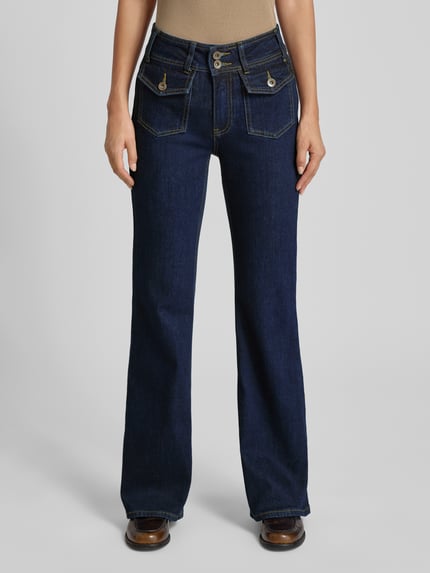 SUNCOO PARIS Jeans mit Pattentaschen Modell 'RILEY' Dunkelblau 4