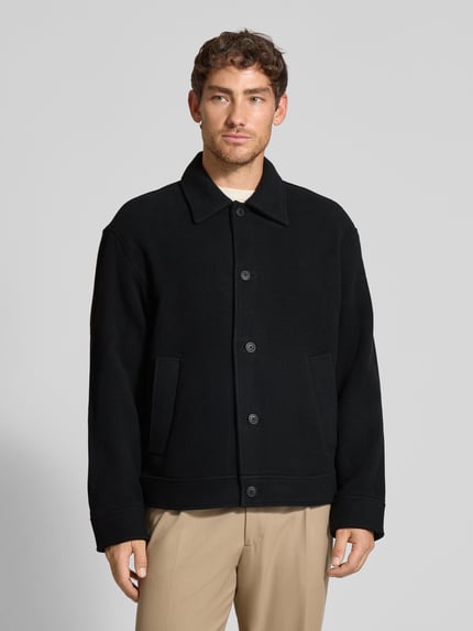 Jake*s Studio Men Regular Fit Jacke mit Woll-Anteil Black 4