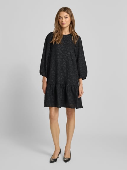 Christian Berg Woman Selection Minikleid im Stufen-Look mit 3/4-Arm Black 1