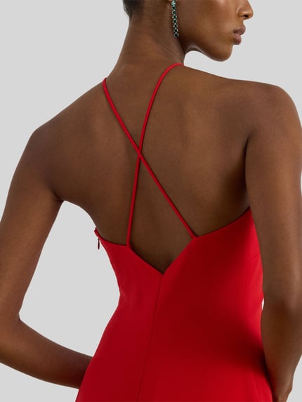 Lauren Ralph Lauren Nauwsluitende avondjurk met halter Rood - 3