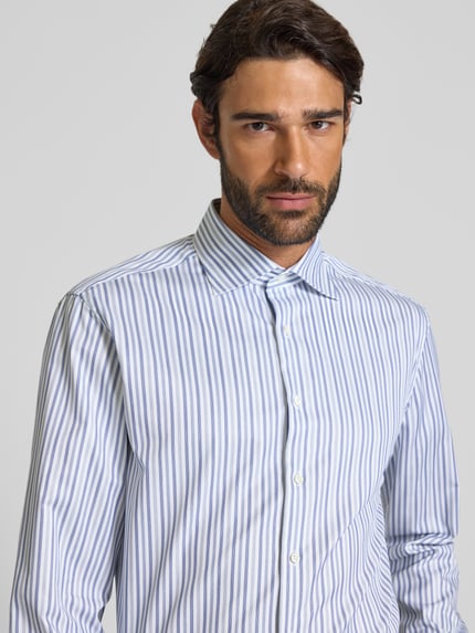 Stenstroms Regular Fit Business-Hemd mit Kentkragen Blau 3