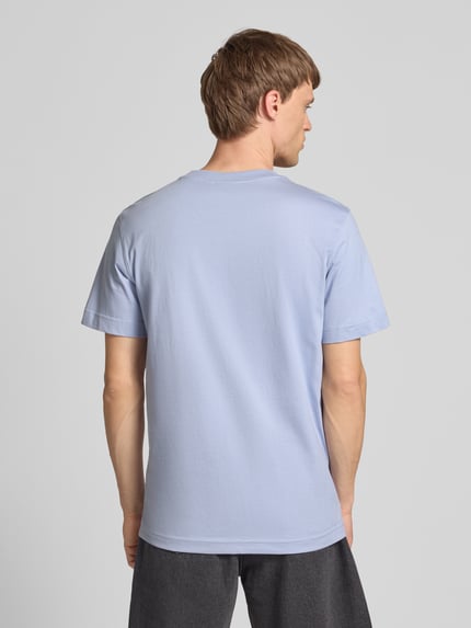 Calvin Klein Jeans T-shirt met labelstitching en ronde hals Lichtblauw gemêleerd - 5