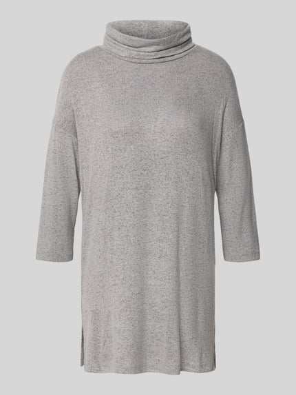 Soyaconcept Shirt met lange mouwen en col, model 'Biara' Middengrijs gemêleerd - 2