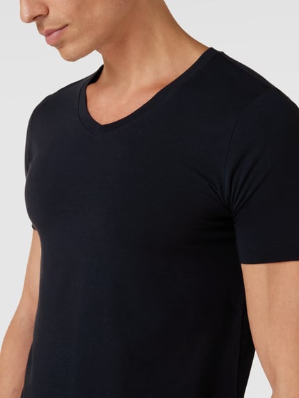 SCHIESSER T-Shirt mit V-Ausschnitt Black 3