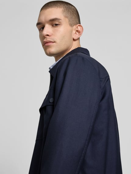 Wood Wood Hemdjacke mit Zweiwege-Reißverschluss Blau 3