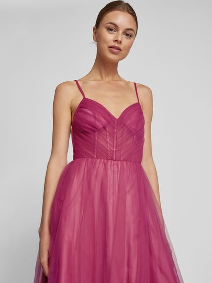 LUXUAR FASHION Abendkleid mit Herz-Ausschnitt Rot 3
