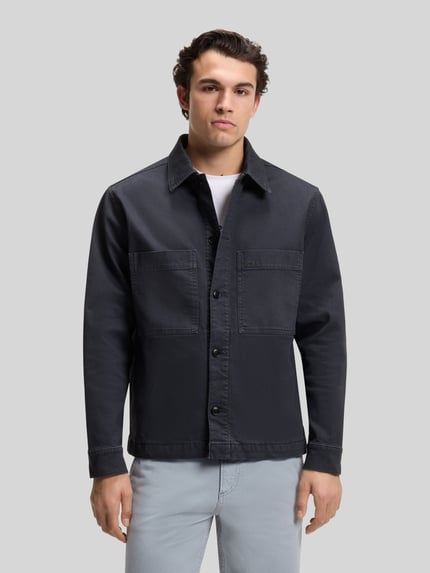 BOSS Orange Regular Fit Hemdjacke aus Baumwoll-Mix Marine 4
