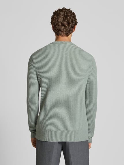 FTC Cashmere Kasjmier pullover met structuurmotief Mintgroen - 5