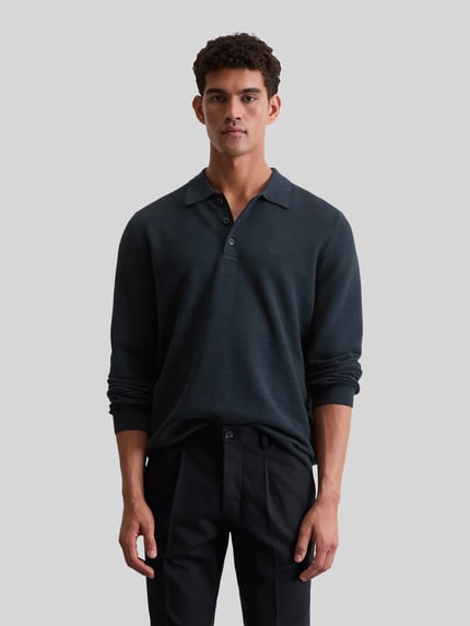 Marc O'Polo Poloshirt mit Logo-Stitching Marine 4