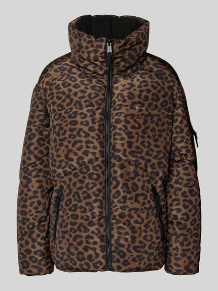 GUESS Steppjacke mit Stehkragen Modell 'MARTINA' Dunkelbraun 2