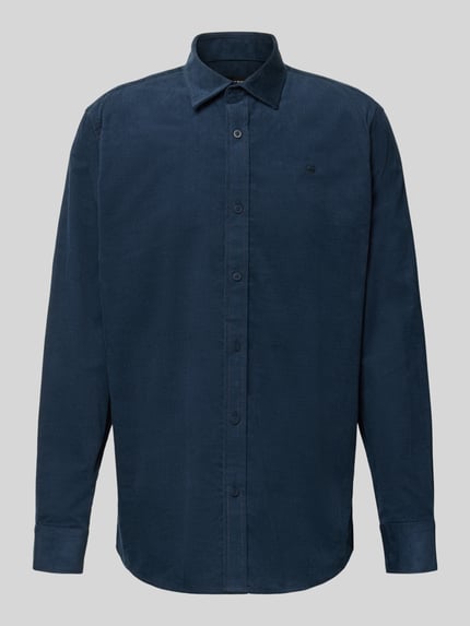 Produktfoto, Regular fit vrijetijdsoverhemd uit puur katoen van g-star in donkerblauw met fijne ribtextuur, Heren vrijetijdsoverhemd von G-Star RAW