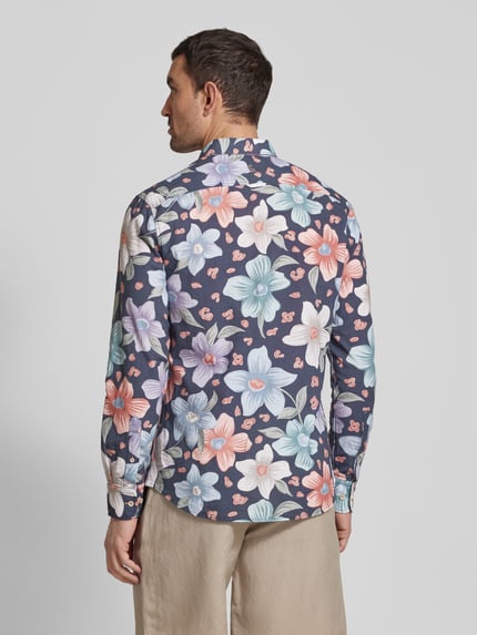 Colours & Sons Koszula casualowa regular fit z kołnierzykiem typu kent Granatowy 5