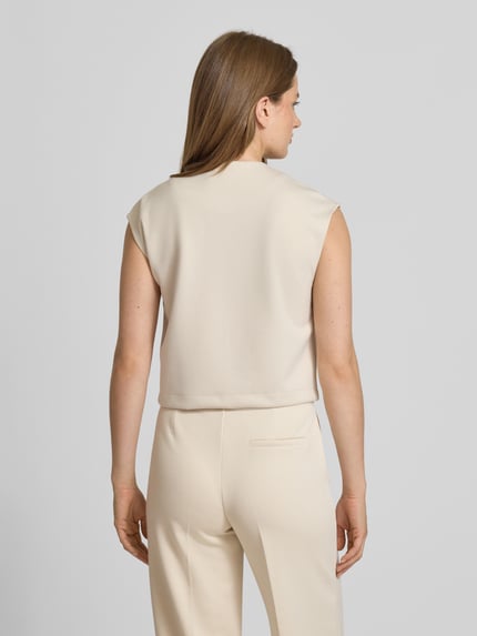 someday. Wide fit gilet met ronde hals, model 'Umandy' Zand - 5